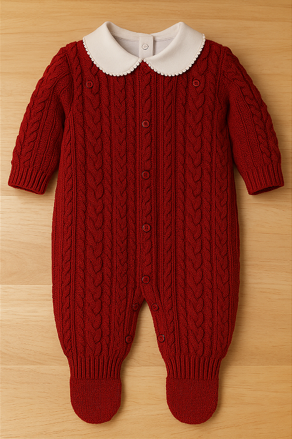 Conjunto Tricô Vermelho