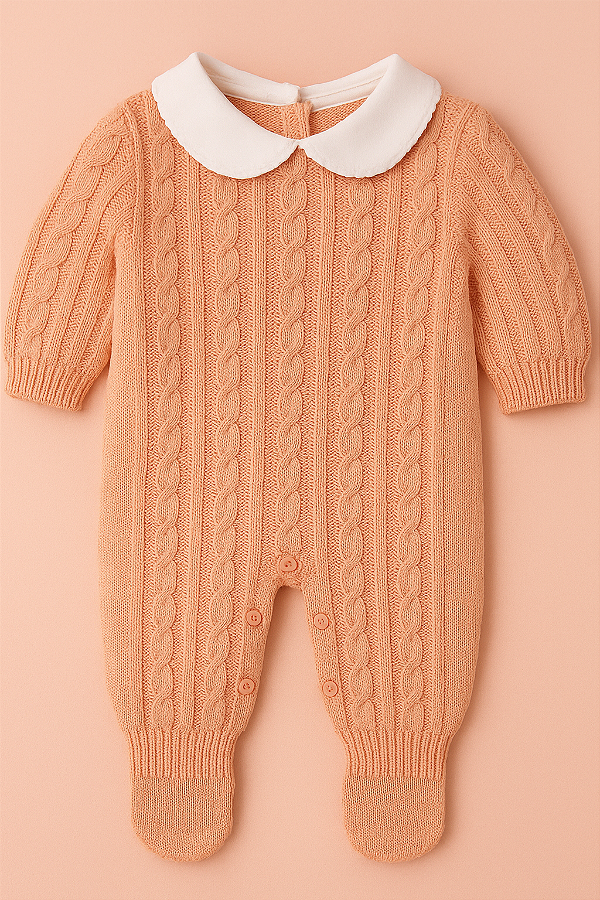 Conjunto Tricô Salmão