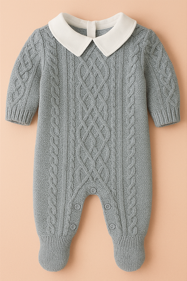 Conjunto Tricô Cinza