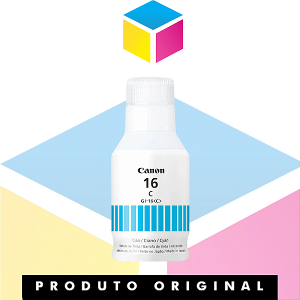 Tinta Canon GI-16C GI16C Ciano | Mega Tank GX6010 GX7010 GX 6010 GX 7010 | Original 135ml