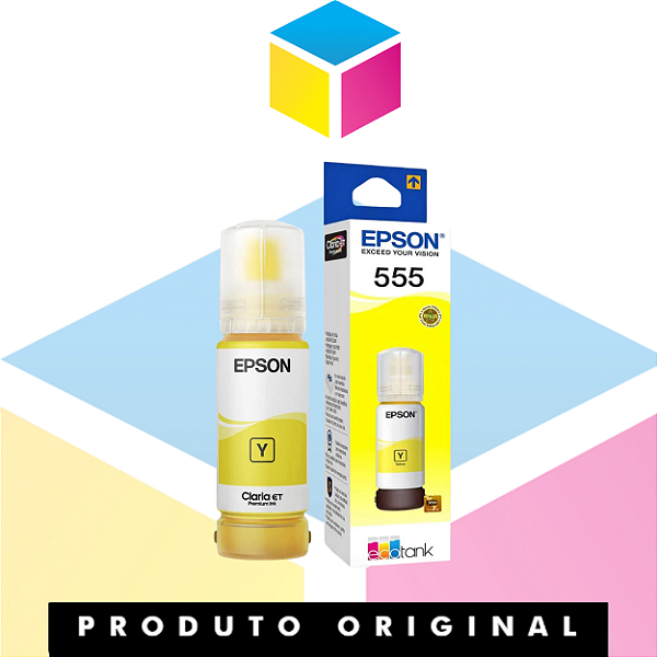 Tinta Epson T555420-AL Amarelo | L8180 L-8180 8180 L 8180 | Original 70ml