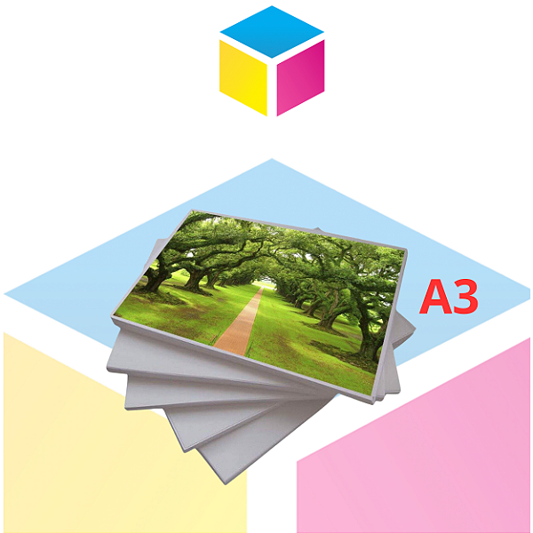 PAPEL FOTOGRÁFICO  GLOSSY BRILHANTE | 230 G TAMANHO A3 | PACOTE COM 20 FOLHAS