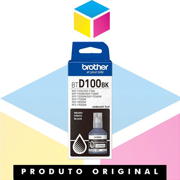 Tinta Brother BTD100 Preto | DCP-T230 | DCP-T430W | DCP-T530DW| DCP-T730DW | Original 108ml