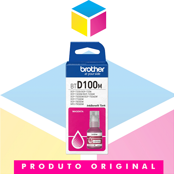 Tinta Brother BTD100 Magenta | DCP-T230 | DCP-T430W | DCP-T530DW | DCP-T730DW | Original 108ml