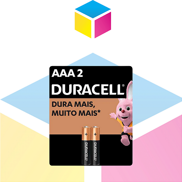 Pilha Duracell AAA / MN‑2400 B2 | Alcalina | Pacote com 2 Unidades | Produto novo com garantia