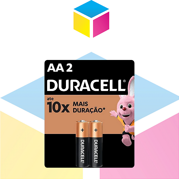 Pilha Duracell AA / MN‑1500 B2 | Alcalina | Pacote com 2 Unidades | Produto novo com garantia