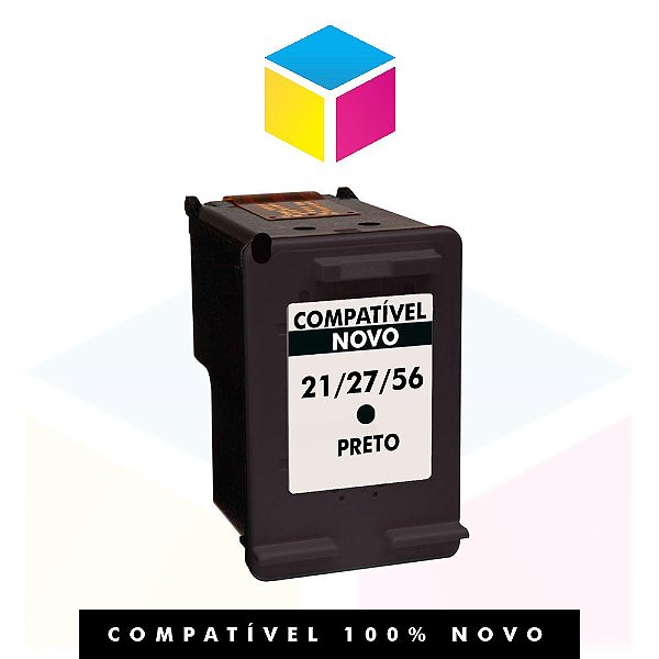 Cartucho de Tinta Compatível com HP 56 Preto | C 6656 AB C 6656 AL C 6656 A C 6656 CB | 19ml