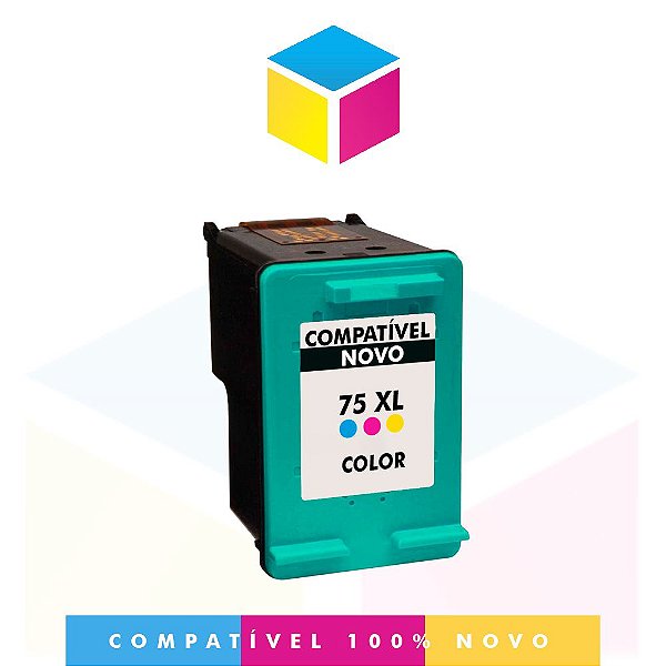 Cartucho de Tinta Compatível com HP 75 XL 75 CB 338 WB Color | J 5780 C 4280 C 4480 D 4260 C 5280 | 14ml