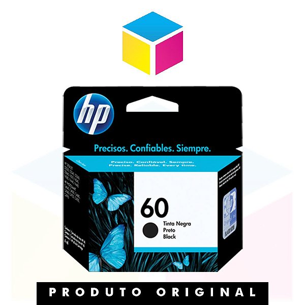 Cartucho de Tinta HP 60 CC 640 WB Preto | D 1660 F 4280 F 4480 | Original 4,5ml