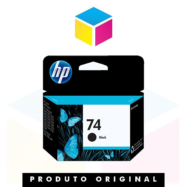 Cartucho de Tinta HP 74 | CB335WB | Preto | Original HP | 5,5 ml