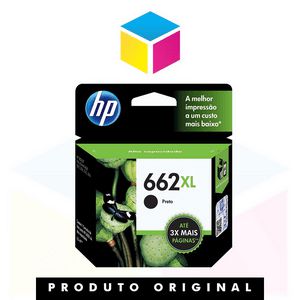 Cartucho de Tinta HP 662 XL 662 CZ 106 AB CZ 106 AL preto | Original 6.5ml