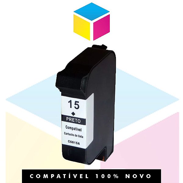 Cartucho de Tinta Compatível com HP 15 C 6615 NL Preto | Deskjet 710 C PSC 500 Deskjet 810 C | 38ml