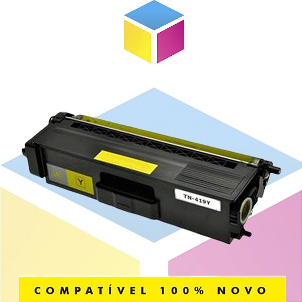 Toner Compatível para Brother TN-419 Y TN 419 Y TN 419 Amarelo Yellow | HL-L 8360 CDW MFC-L 8610 CDW MFC-L 8900 CDW | 9K