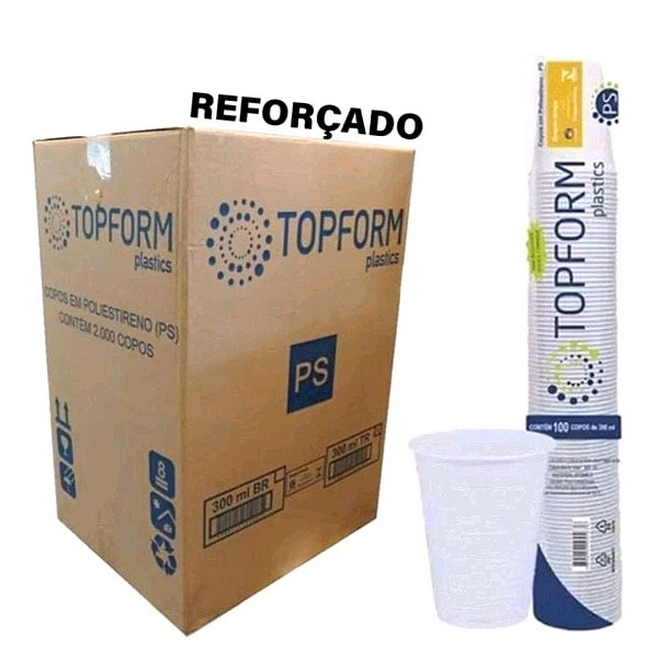 Em 24 horas 🚀 2 Caixas - Copo Descartável 180ml Com 2.500 Unidades cada caixa, Branco Reforçado
