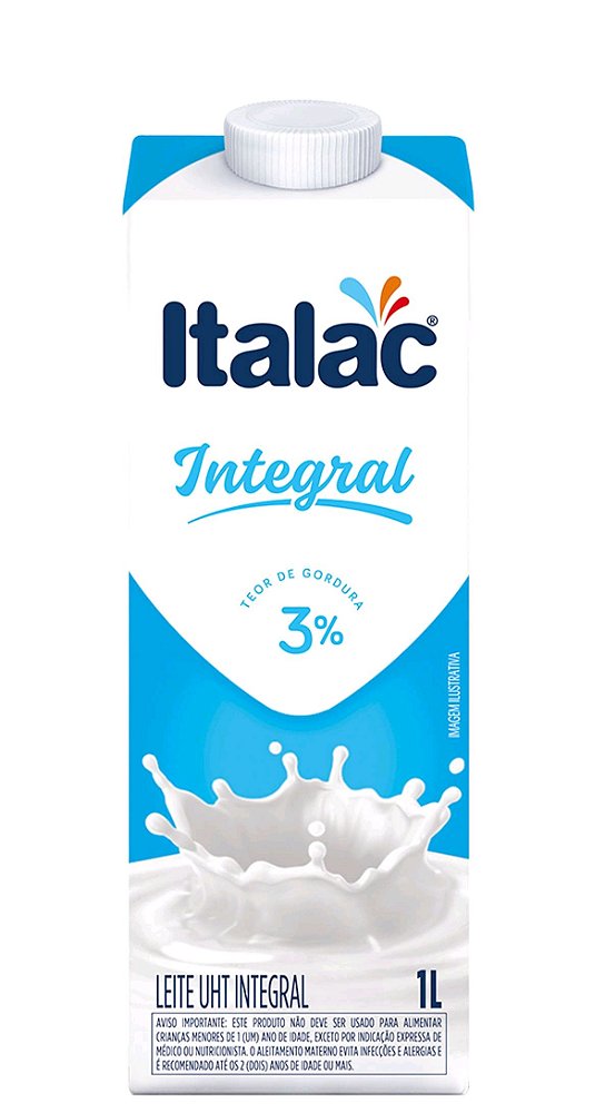 Italac Leite Integral 1 Litro com tampa