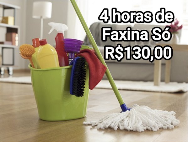 FAXINA - FAXINEIRA - DIARISTA I 7 horas de serviço, incluindo louça, (temos a opção de passar até 8 peças de roupas por só R$30,00)