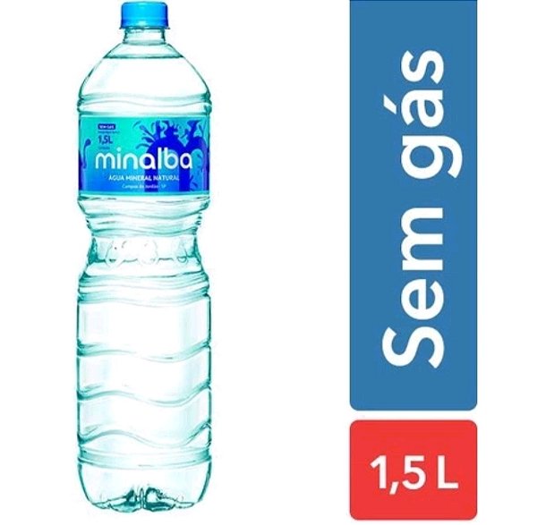 Fardo com 6 Água Mineral Sem Gás MINALBA Garrafa 1,5 Litros