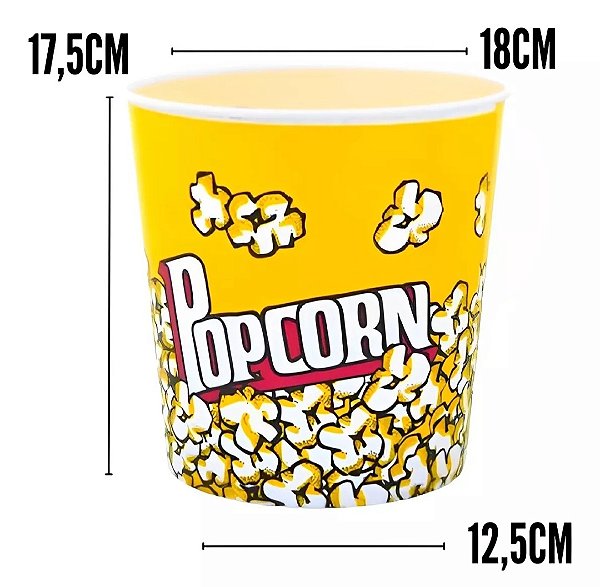 KIT 10 BALDES DE PIPOCA POPCORN
