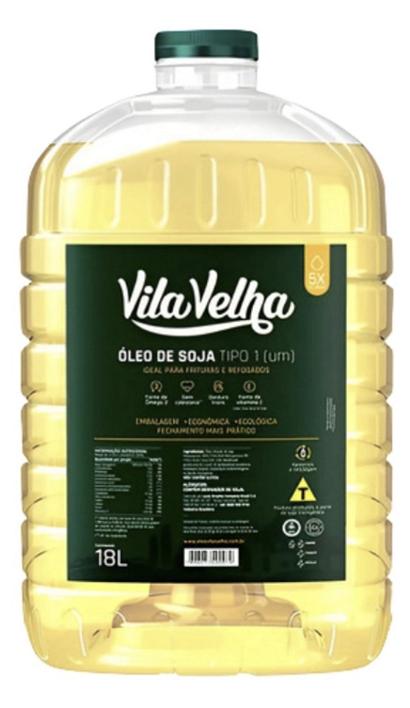 Óleo de Soja Vila Velha Pet com 18L