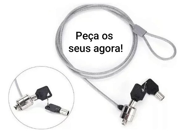 Cabo/Trava/Cadeado de segurança para notebook com chave