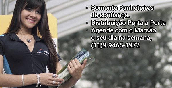 Somente Panfleteiros de Confiança, agende seu dia semanal com o Marcão.