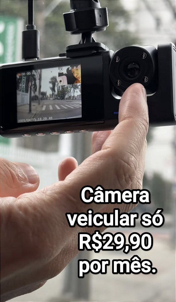 Locação de câmera veicular dupla, para segurança sua e da sua família.