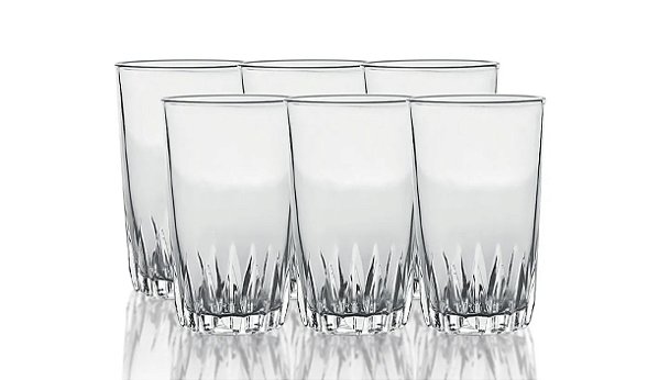 Conjunto de copos de vidro - 6 unidades