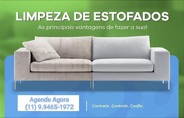 LIMPEZA DE ESTOFADOS - HIGIENIZAÇÃO DE SOFÁ