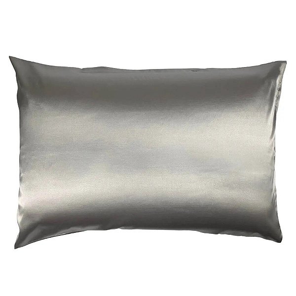 Fronha Cetim Anti Frizz Cinza