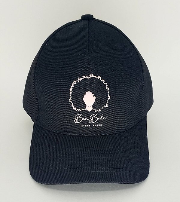 Boné Cabelos Cacheados Forro Cetim Bia Bela Cachos Store - Preto