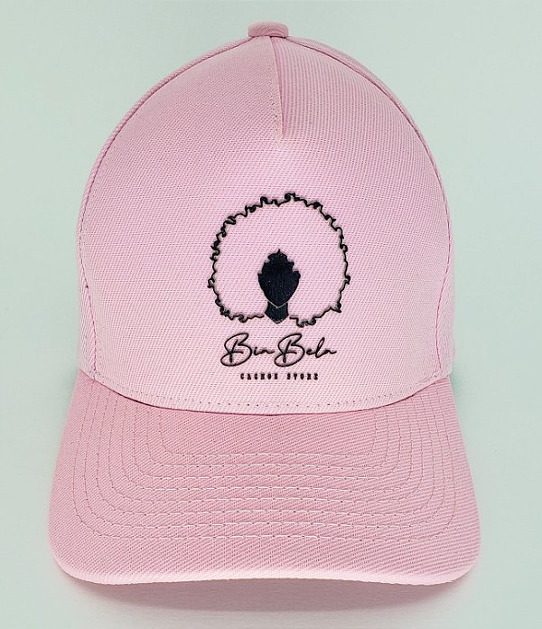 Boné Cabelos Cacheados Forro Cetim Bia Bela Cachos Store - Rosa