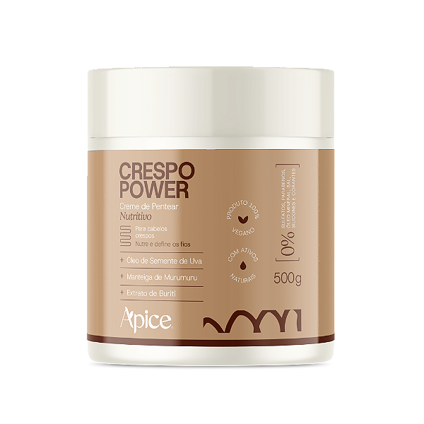 Creme de Pentear Nutritivo Crespo Power 500g - Ação Condicionante - Ápice