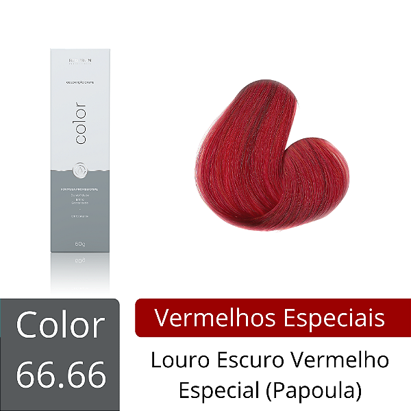 66.66 - Louro Escuro Vermelho Especial (Papoula) - 60g