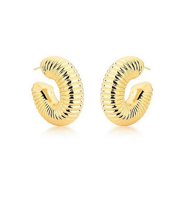 Brinco Argola Mola Banhada a Ouro 18k