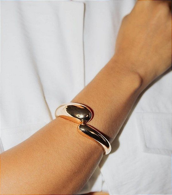 Bracelete Feminino Dourado Luxo