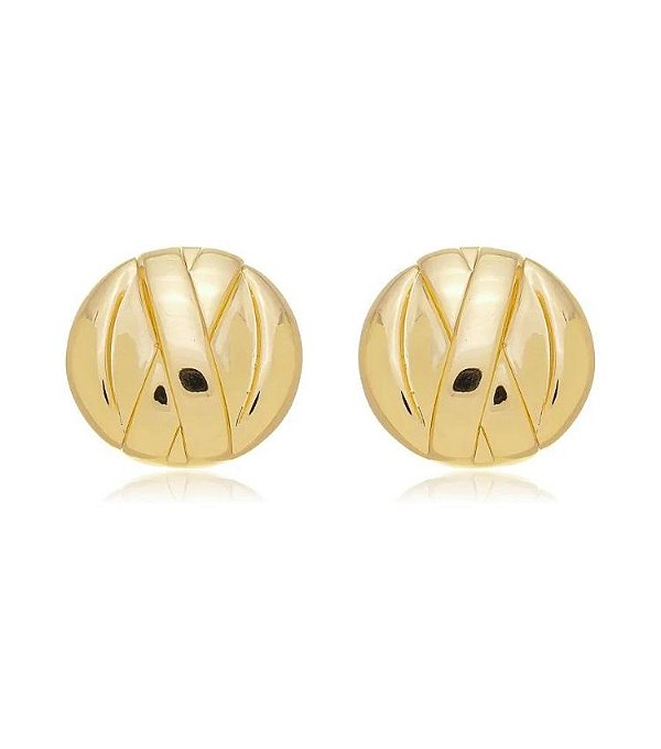 Brinco Base Texturas Banhado a Ouro 18k