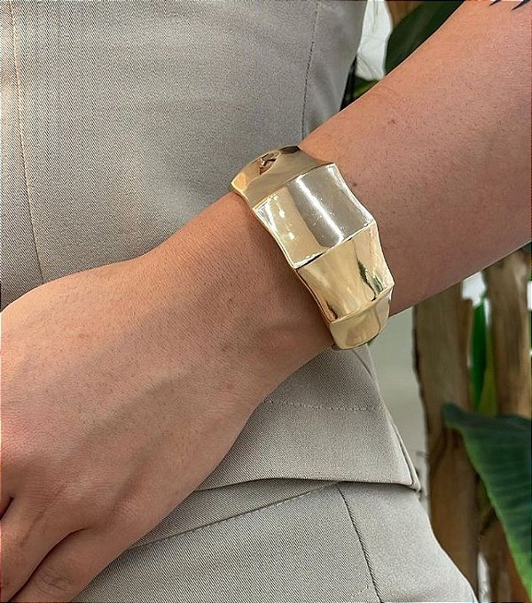 Bracelete Feminino Dourado Max Banhado a ouro  18k