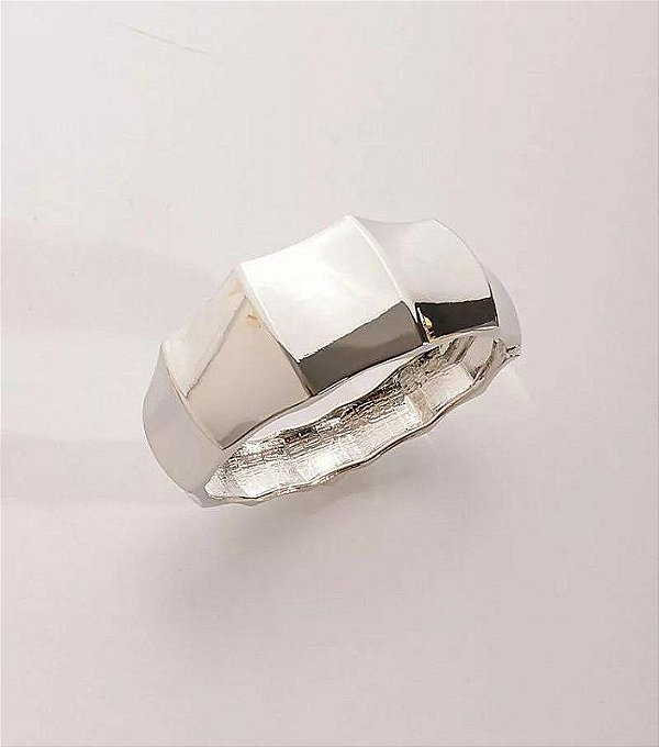 Bracelete Feminino Prateado Max Banhado a Ródio Branco