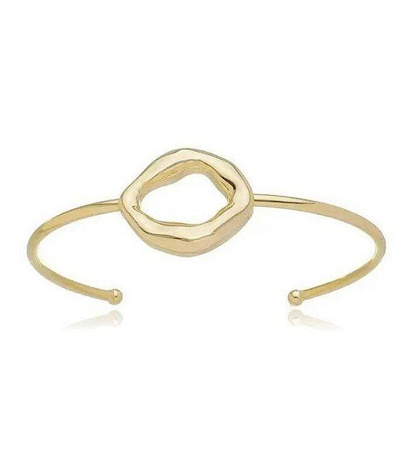 Bracelete Feminino Silvia  Orgânico Banhado a Ouro18k