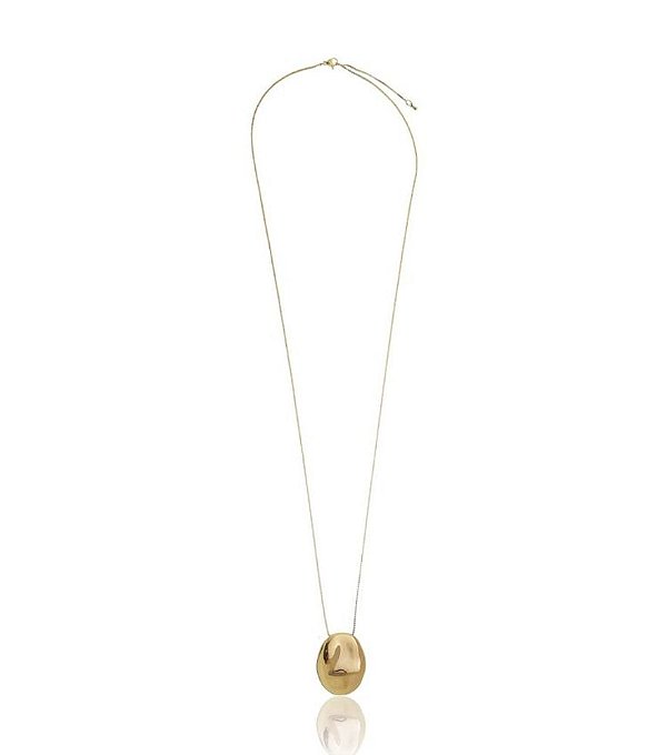 Colar Organic Longo 80cm Banho Ouro 18k