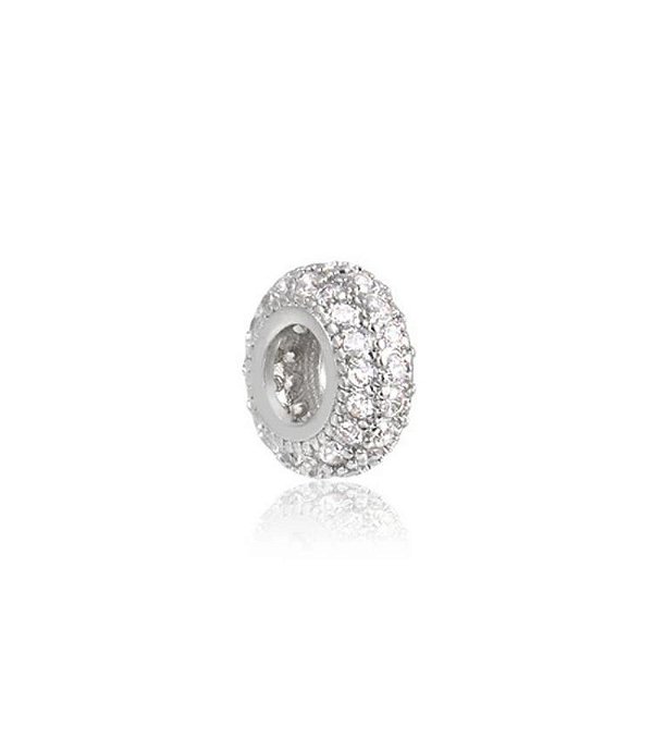 Separador Com Zircônias Ródio Branco