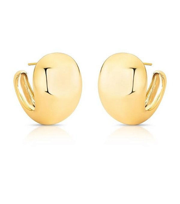 Brinco de Argola Lisa Banho Ouro 18k