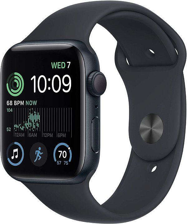 Apple Watch SE (2º Geração) 40mm GPS - Caixa Alumínio Meia-Noite Pulseira Esportiva (Sport Band) Meia-Noite ․