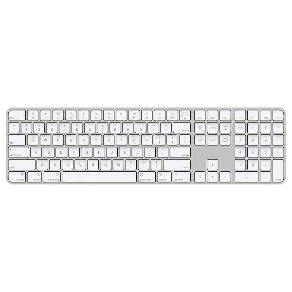 Magic Keyboard com Touch ID e teclado numérico para modelos de Mac com chip da Apple – Inglês (EUA) – Teclas brancas