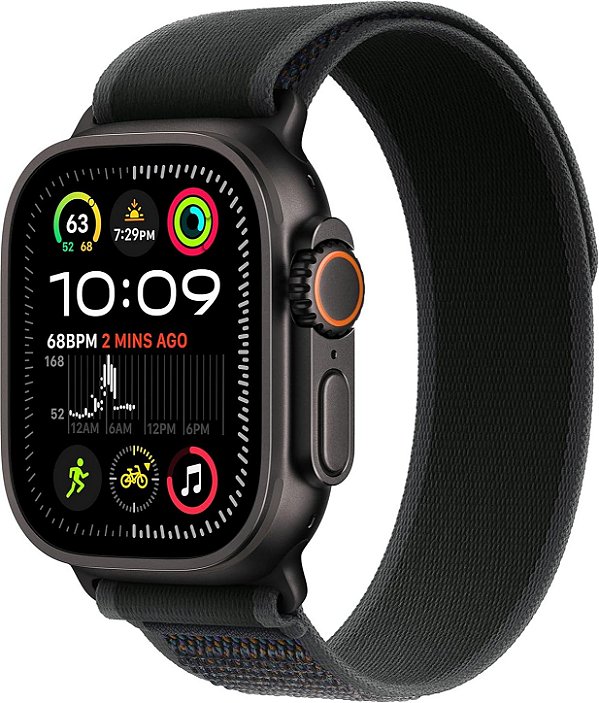Apple Watch Ultra 2 49mm GPS+Cellular - Caixa Titânio Preto, Pulseira Loop Trail Preto