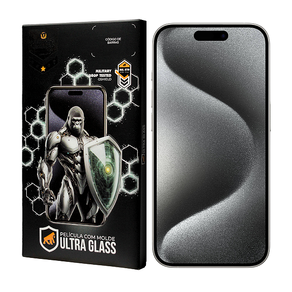 Película com Aplicador para iPhone 15 Pro Ultra Glass – Gshield ․˯