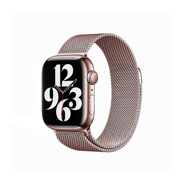Pulseira Milanese para Apple Watch 44 / 45 / 49MM Rosa - Gshield