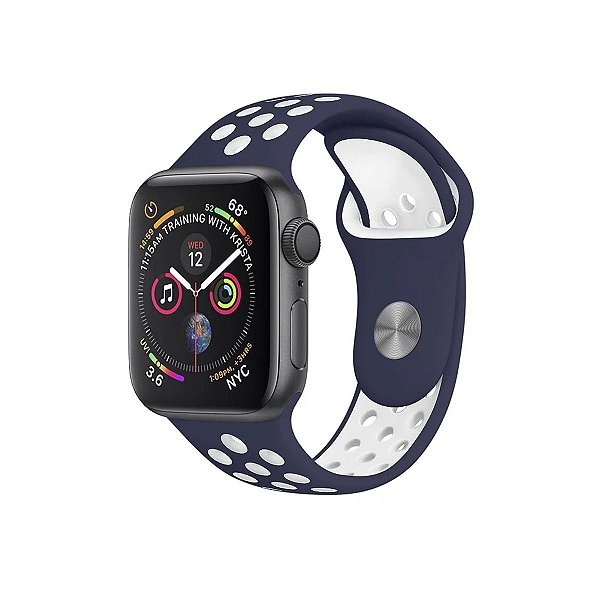 Pulseira Armor Running para Apple Watch 44 / 45 / 49MM - Azul e Branco - Gshield