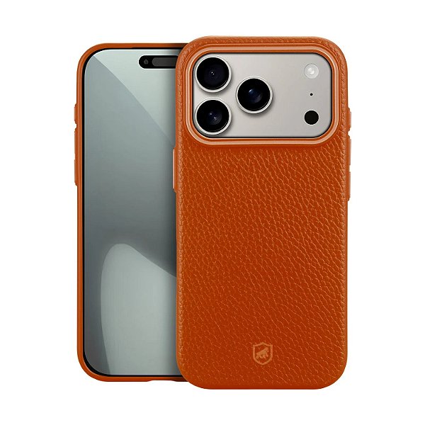 Capa MagSafe Tech Couro iPhone 17 Pro Max Marrom ․