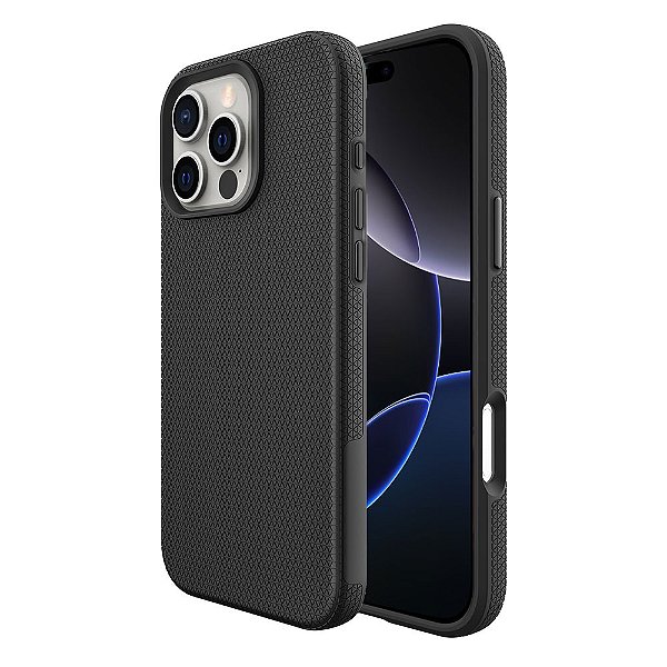 Magcase para iPhone 16 Pro - Double Case Preta - Capa Antichoque Dupla ․